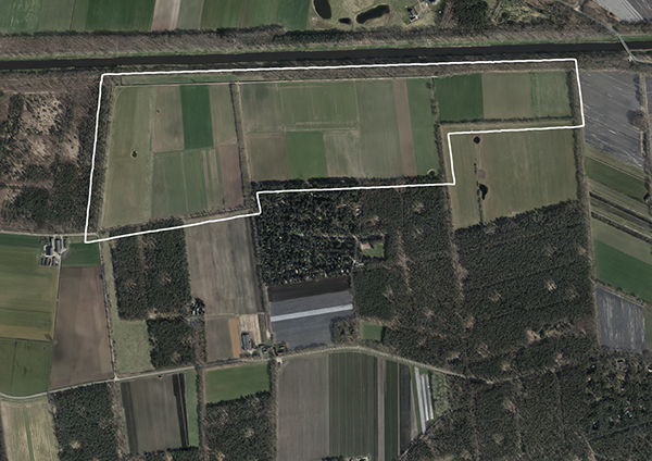 Luchtfoto gebied weiland