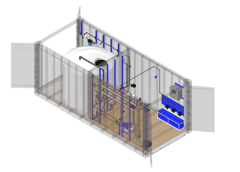 3D tekening van machine new gen digester